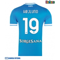 Camisa de Futebol SSC Napoli Rasmus Hojlund #19 Equipamento Principal 2025-26 Manga Curta